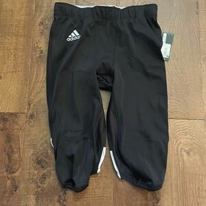 NWT men’s adidas hyped cropped football pants XL extra large black white